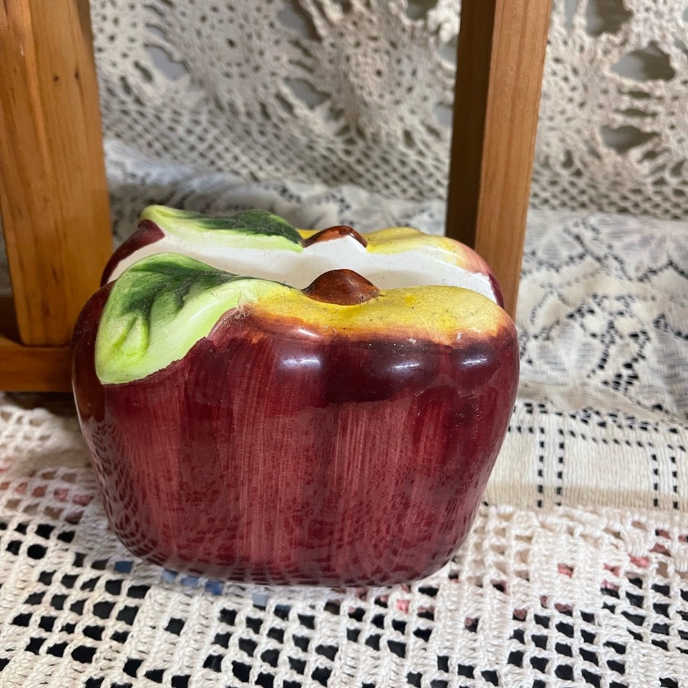 Ceramic Red Apple Napkin Holder